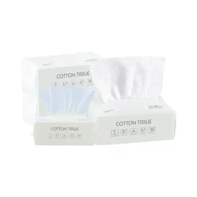 Salviette per il lavaggio del viso a 3 veli per la pulizia del cotone Asciugamano per pulizia viso Roll Wet Dry