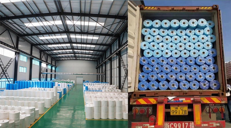 Pet Polyester 100% Recycable Bottole Pet Nonwoven Fabric Roll for Wet Wipes