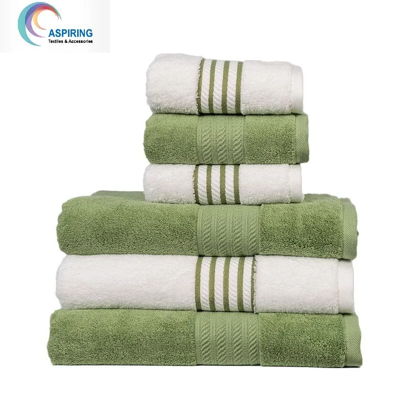 Towels Set Bath+ Face + Hand Towels 100% Cotton White Bath Towel