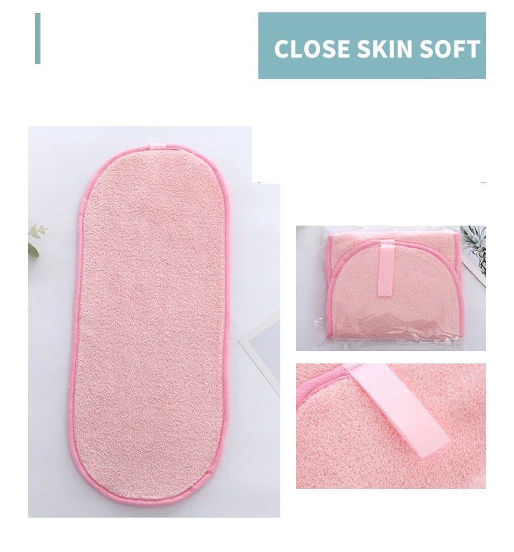 Coral Velvet Makeup Remover Beauty Face Cloth Pink Fiber Cleaning Towel