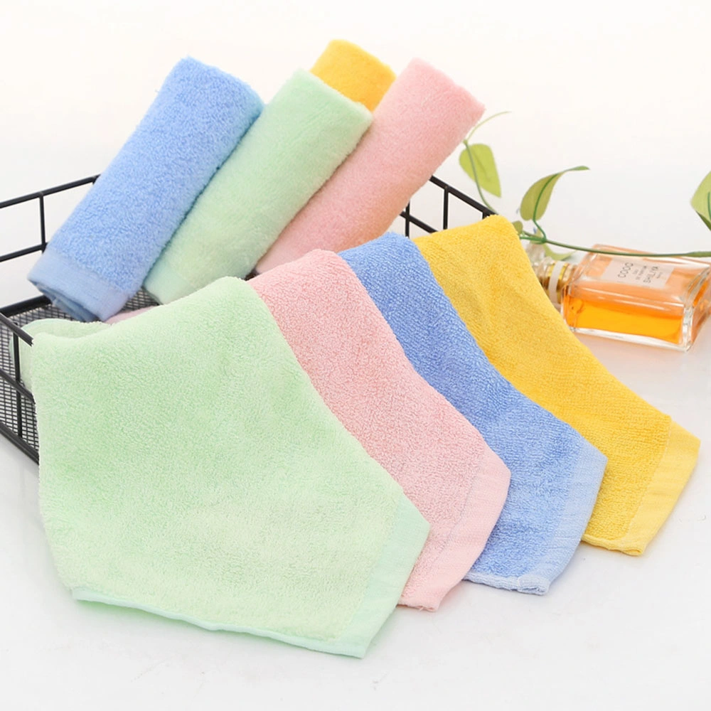 Custom Organic Unisex Soft Face Bath Hand Washcloths Bathroom Small Bamboo Baby Towel