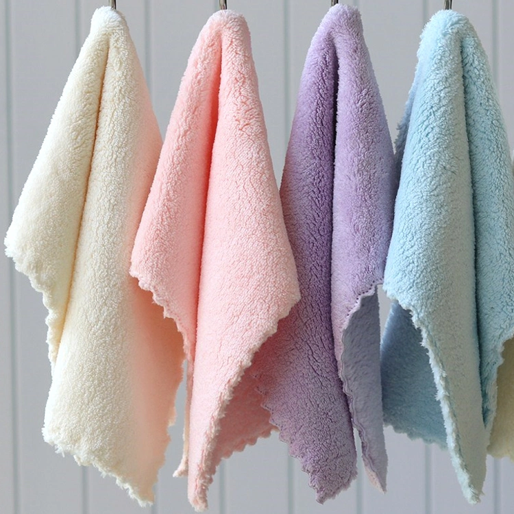 Topeco Super Soft Household Kitchen Microfiber Coral Fleece Towel