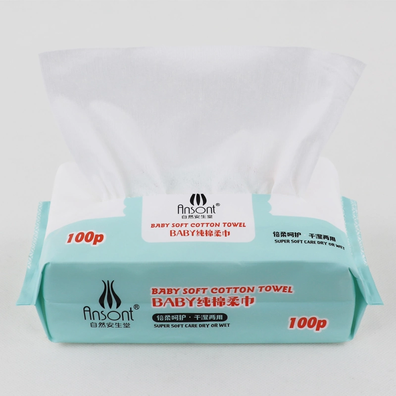 Rolled Packing of Disposable Makeup Facial Dry Tissue Disposable Facial Towel Roll