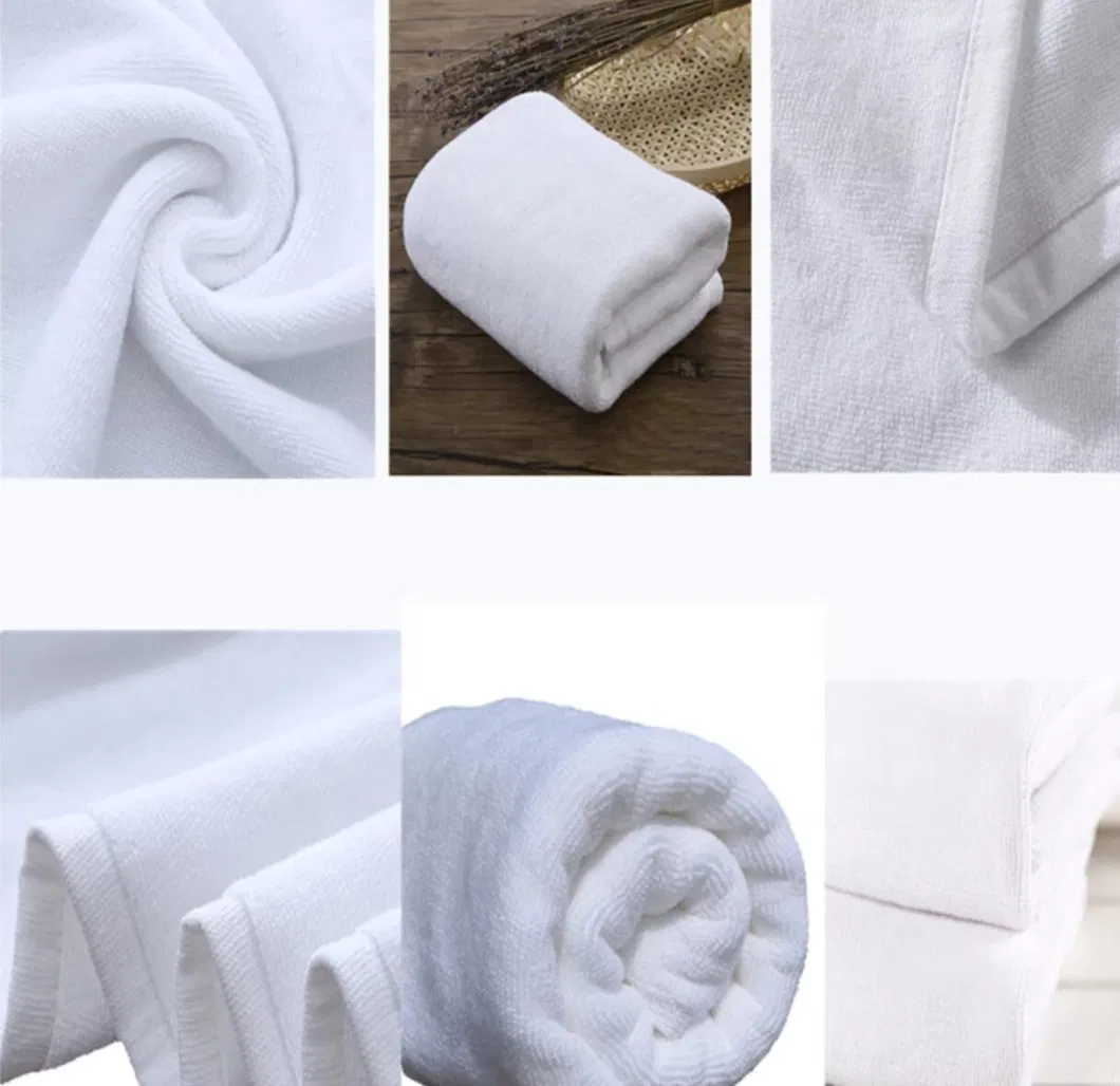 Shenone 5 Star Luxury 16s 21s Custom Logo Turkish 100% Cotton White Face Bath Hand SPA Towels for Hotel