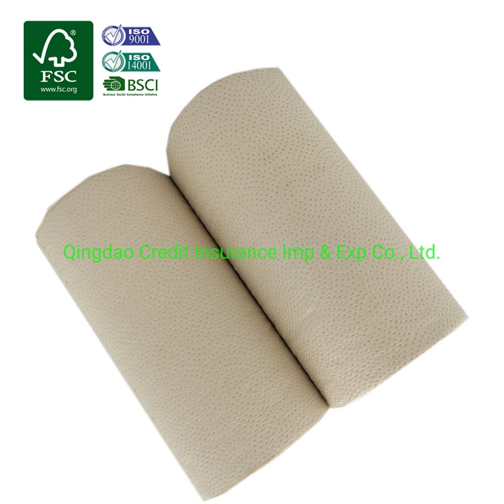 Eco-Friendly Plastic-Free White/Natural Color Bamboo Kitchen Paper Towel Roll