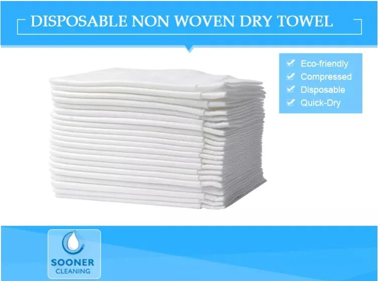 100% Organic Cotton Eco-Friendly Non Woven Disposable Face Towel for Human Skin