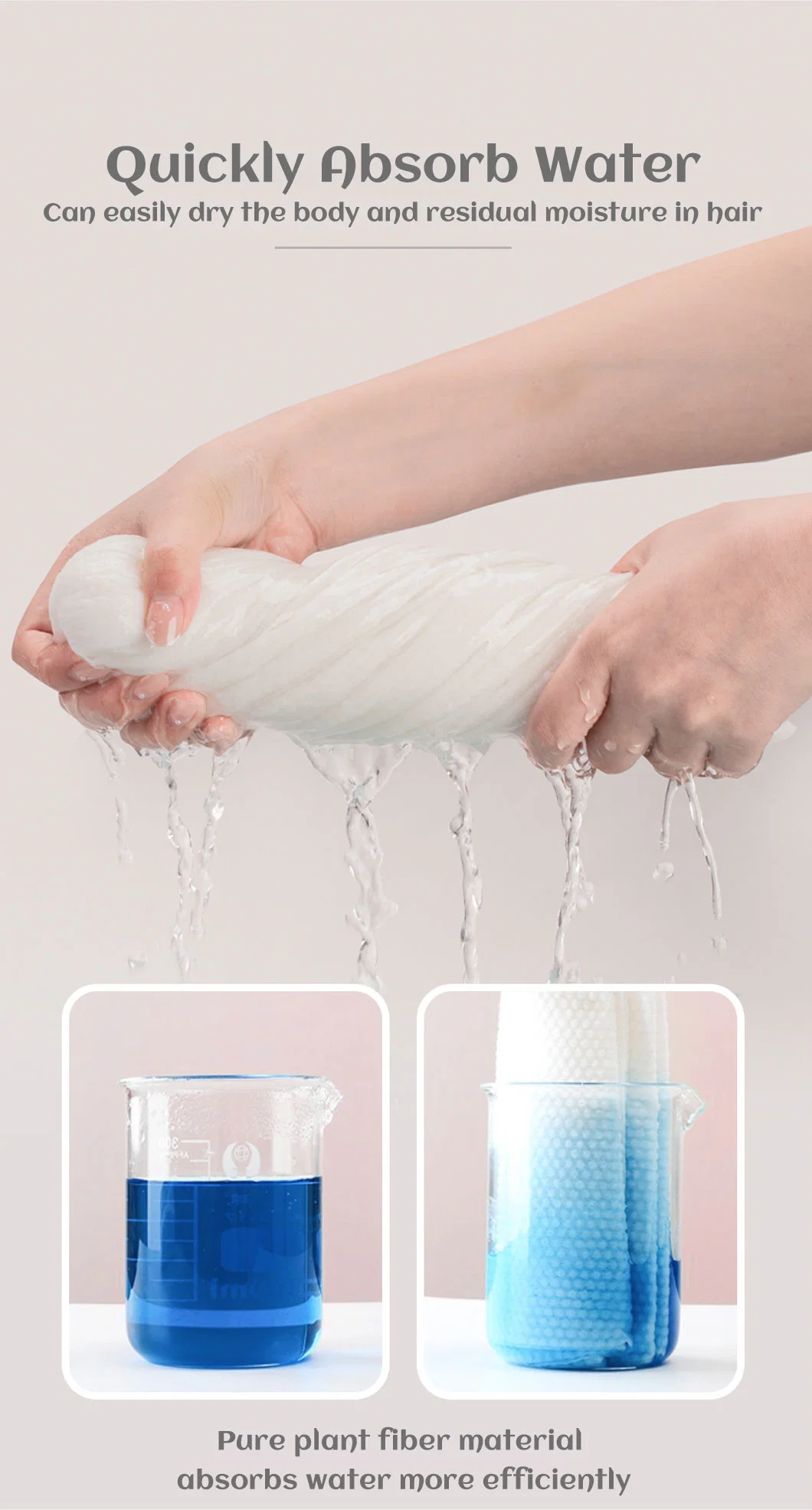 Eco-Friendly Disposable Body Hair and Face Beauty Bath Towel for Beauty Salon, SPA, Beach, Sauna, Travel, and Gym