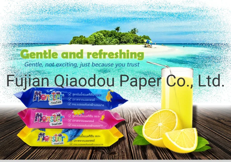 Soft Pack Biodegradeble with Vitamin B5 Disposable Alcohol Free Baby Wipes Wet Tissue