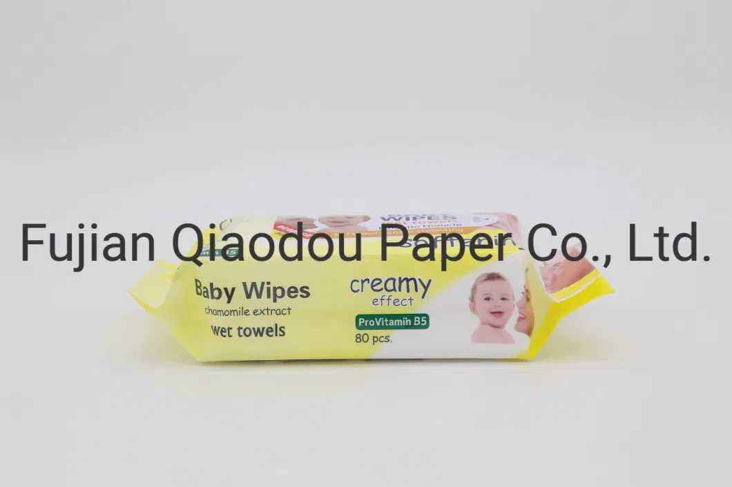 Soft Pack Biodegradeble with Vitamin B5 Disposable Alcohol Free Baby Wipes Wet Tissue