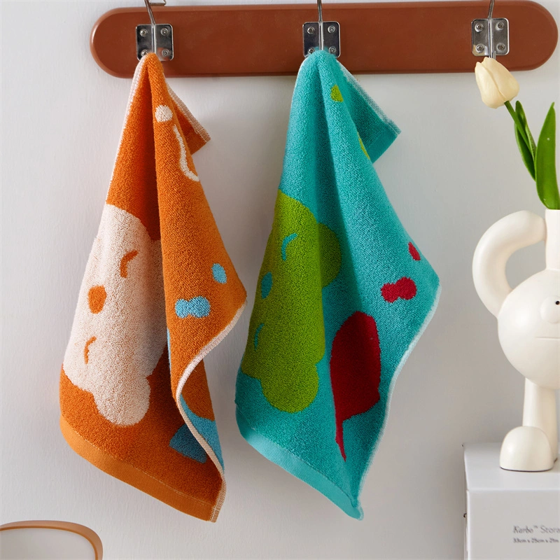 Pack of 2 Cotton Face Towels for Children, Perfect for Gentle Cleansing