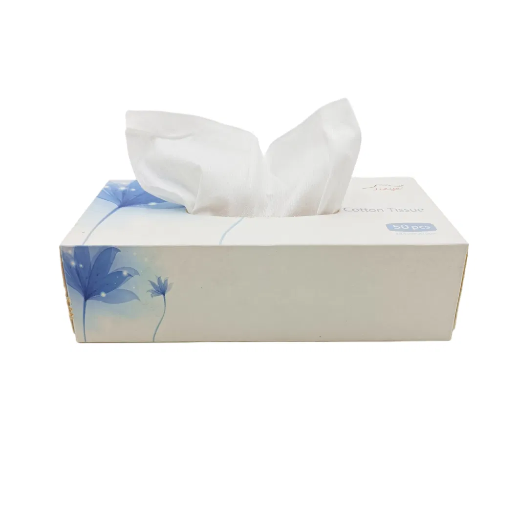 Facial Cleansing Tissue Pure 100% Natural Cotton Fabric Tissue Face Towel Paper