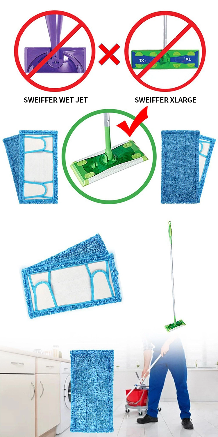 Sweeper Reusable Mop Pad, Dry and Wet Dual-Use Ultra-Fine Fiber Mop Cloth