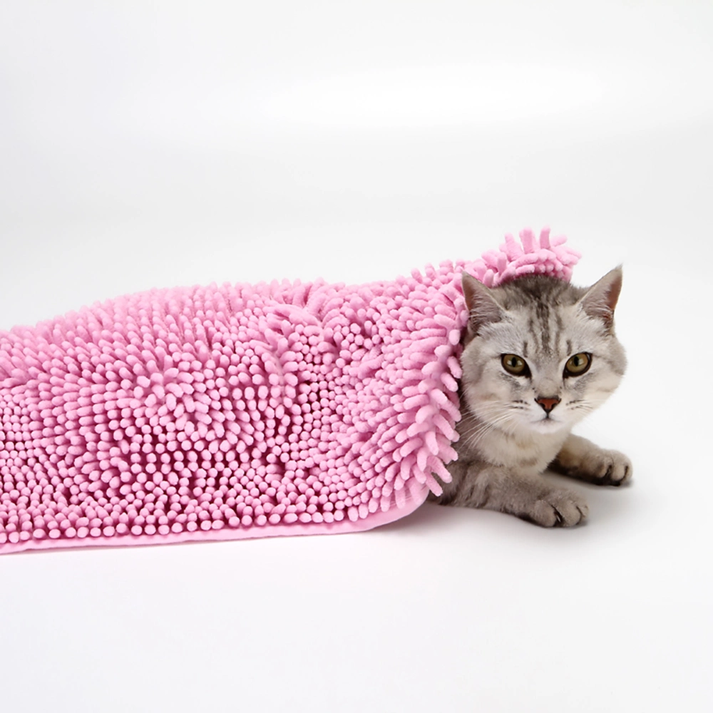 Ultra-Soft Microfiber Chenille Pet Bath Towel