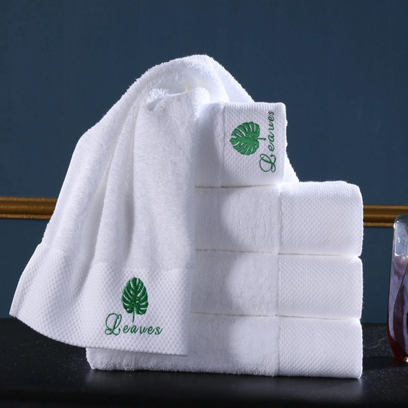 First Choice Terry Hotel Face Towel, Wholesale Hotel Face Hand Bath Beach Towels, Woven Pure White Double-Faced Terry Towel Hotel