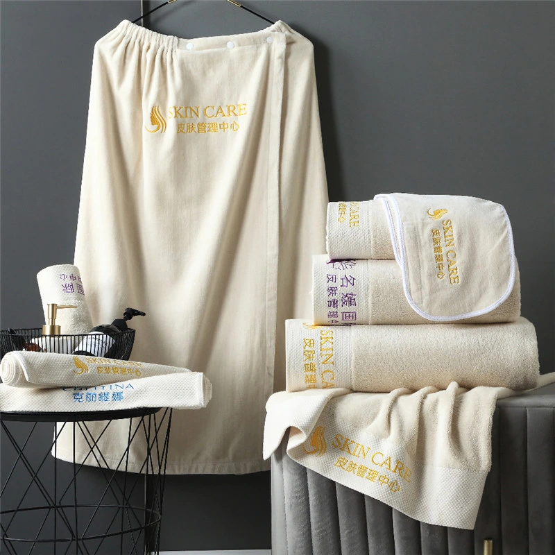 Hotelier Hot Selling Gift Hotel Towel Set 100% Organic Cotton Hand Hotel Towel High Quality Private Logo Big Wash Towels White