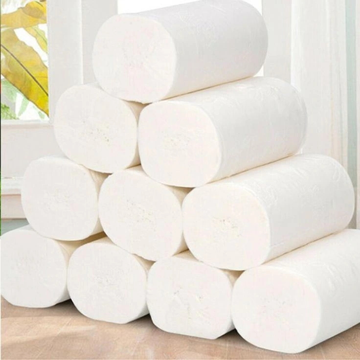 Standard Size 100% Recycled 3 Ply Toilet Paper Roll Toilet Bathroom Virgin Woodpulp Paper Rolls