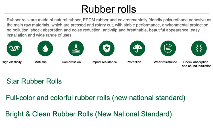 Environmentally Friendly Non-Slip Natural Rubber Floor Mat Roll Star Color Bright Clean Rubber Rolls