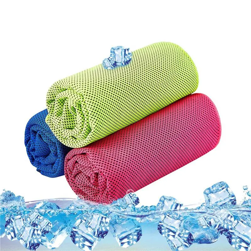 Sport Cooling Towel of Microfiber Custom Gym Towel Instant Cold Golf Towel Hot Sale Ice Microfiber Yoga Towel Packing and Logo Custom Microfiber Sport Towel