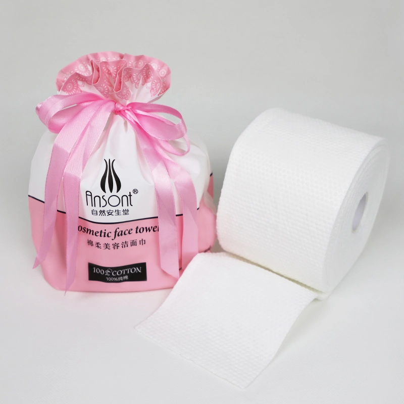 Rolled Packing of Disposable Makeup Facial Dry Tissue Disposable Facial Towel Roll