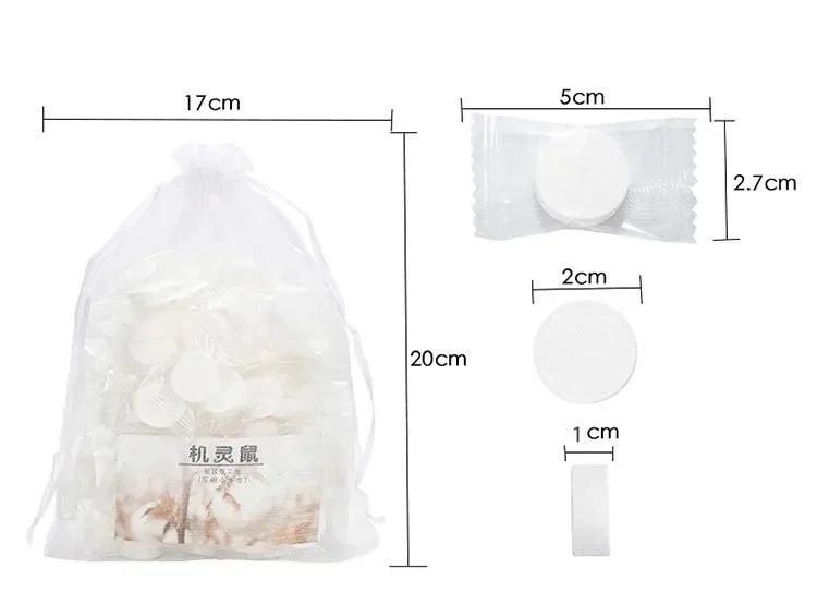 Compressed Towel Tablets Mini Package Non Woven Soft Cotton Outdoor Travel Salon Disposable Compressed Face Towels