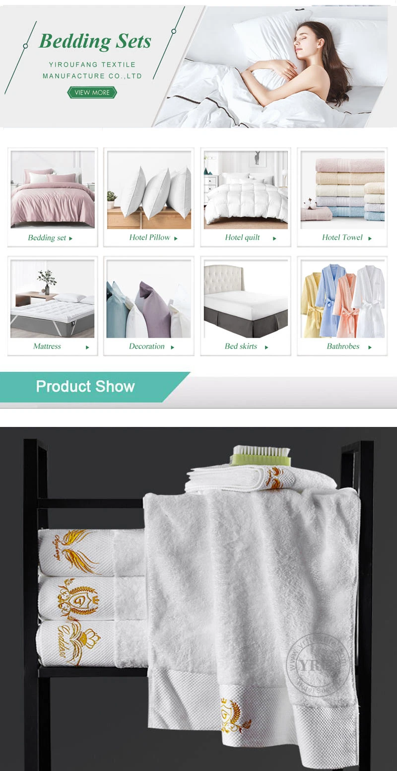 Made in China Cheap Price White 100% Cotton Custom Logo Towel Gift Luxury Hilton Hotel Towel Sets, Hotel Bathroom Bath Towel Bathrobe Hand Washing Face Towels