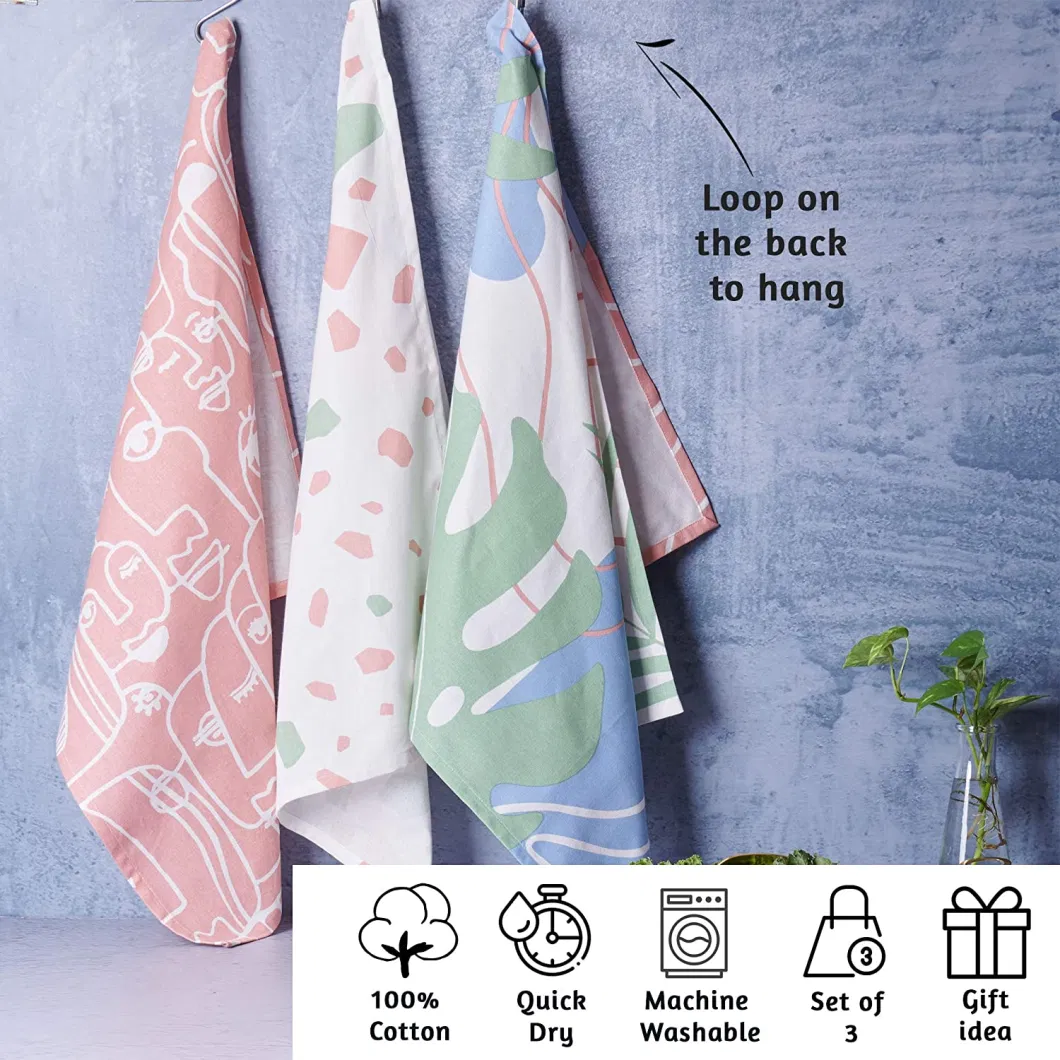 Kitchen Towels or Dish Towels, Modern Hand Towel or Dishcloth for Mom