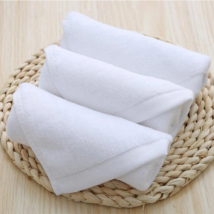 Sales Hot Promotion High Quality Original Design White Color 100% Full Cotton Long Terry 21s Hotel Small Face Towel