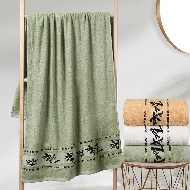 Cheap Wholesale Custom Organic Bamboo Fiber Bath Adults Face Towel Thick Absorbent