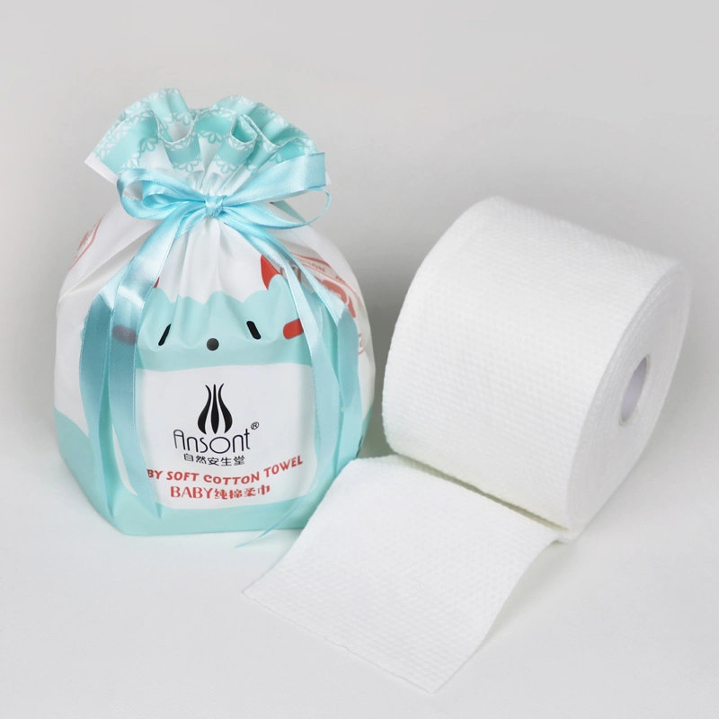 Rolled Packing of Disposable Makeup Facial Dry Tissue Disposable Facial Towel Roll