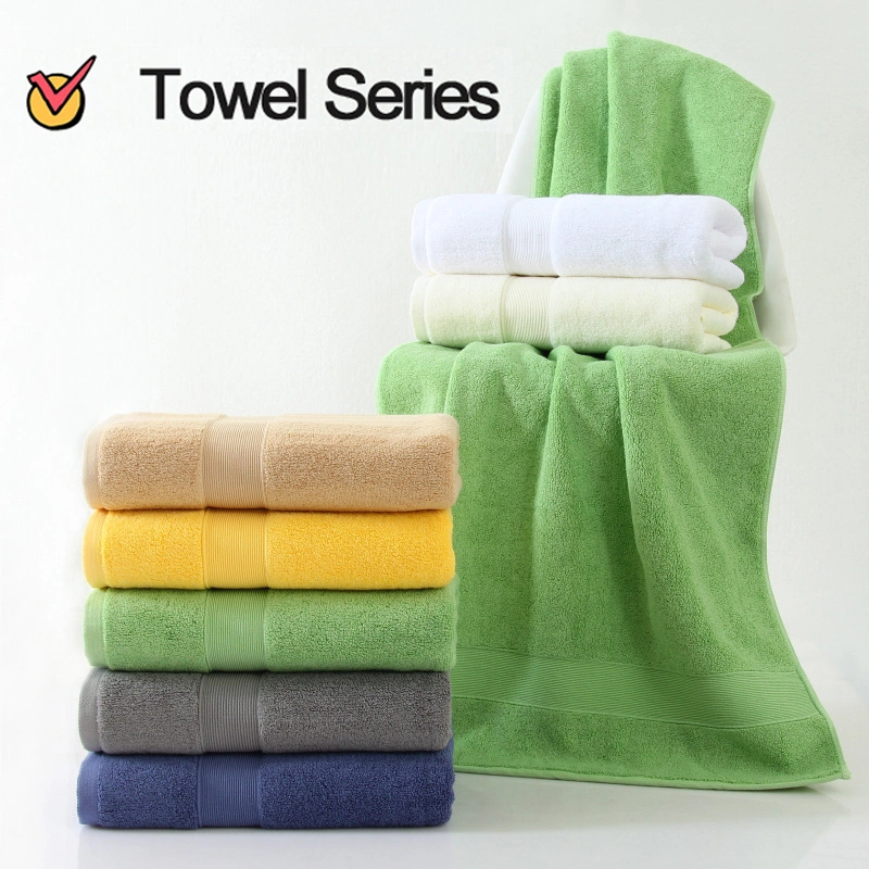 Made in China Cheap Price White 100% Cotton Custom Logo Towel Gift Luxury Hilton Hotel Towel Sets, Hotel Bathroom Bath Towel Bathrobe Hand Washing Face Towels