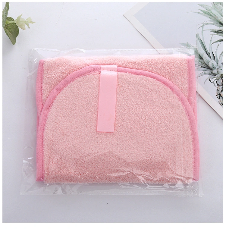 Coral Velvet Makeup Remover Beauty Face Cloth Pink Fiber Cleaning Towel