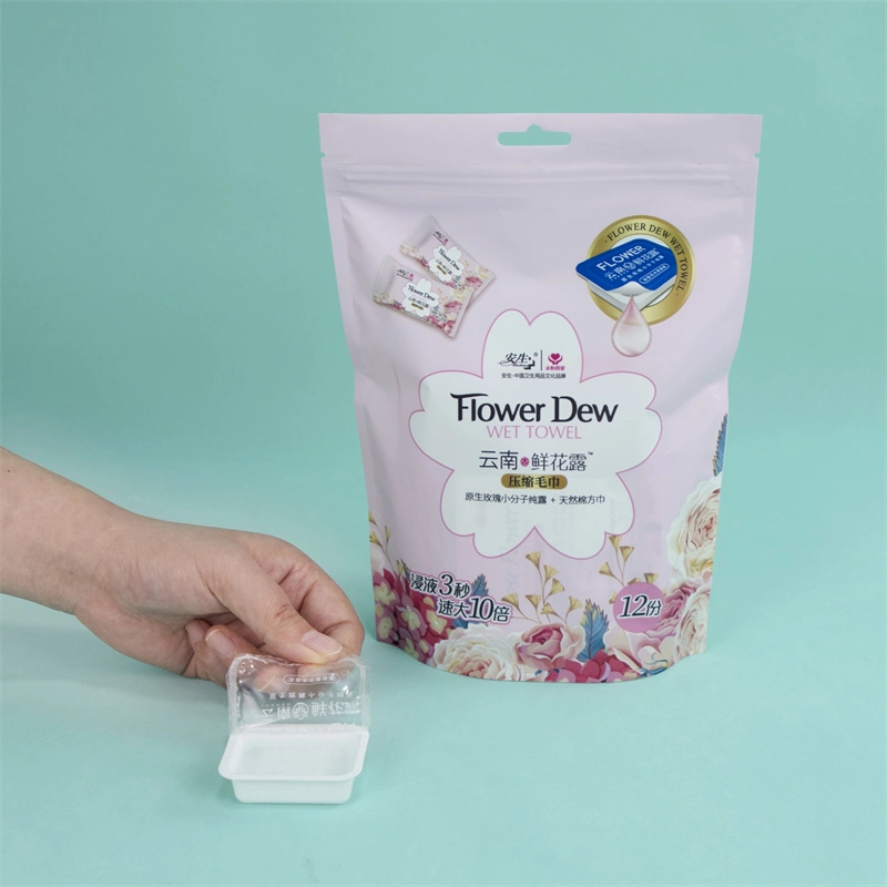 High Quality Soft Cotton Disposable One Time Use Cheap Price Tablet Magic Compressed Face Towel