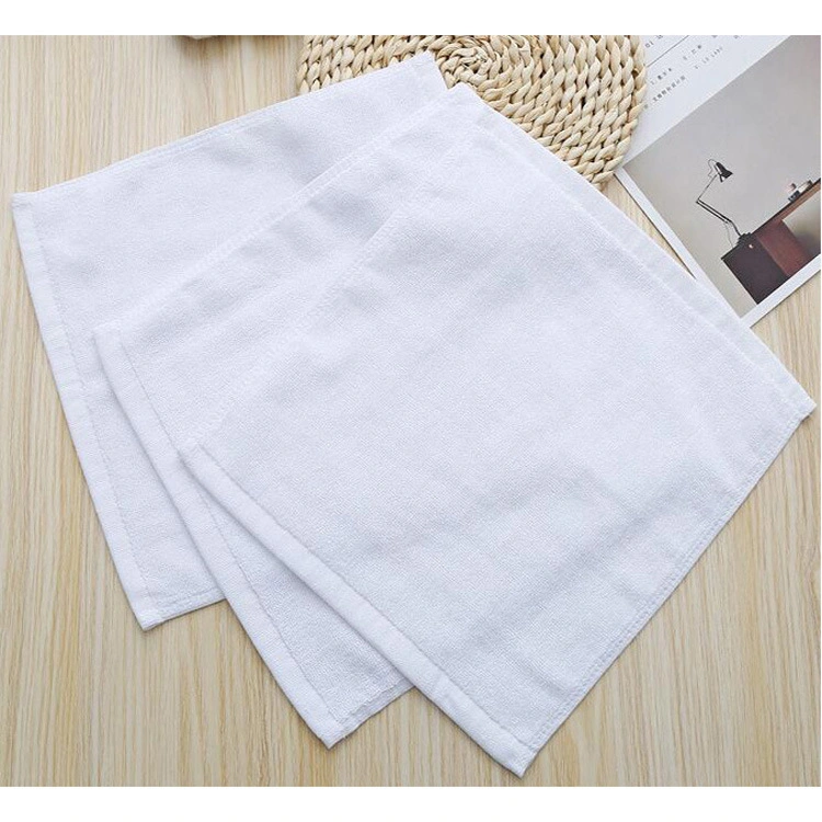 Sales Hot Promotion High Quality Original Design White Color 100% Full Cotton Long Terry 21s Hotel Small Face Towel