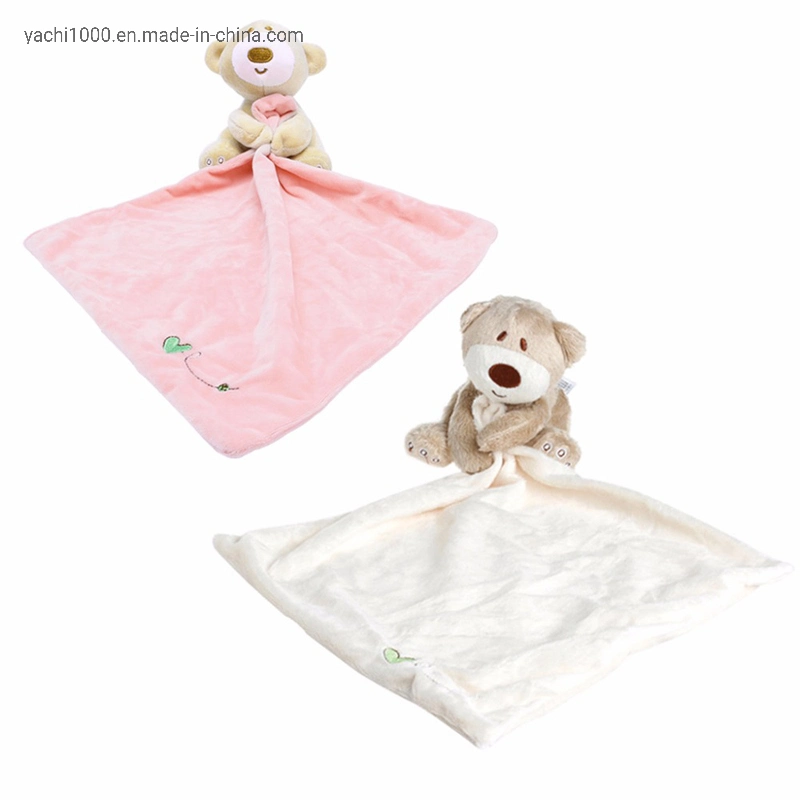 Soft Towel Plush Bear Stuffed Animal Toy with Baby Comforter Blanket