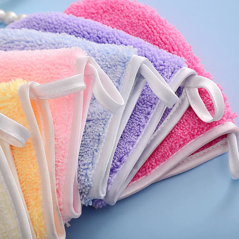 Facial Cloth Multi-Use Fabric Two-Fingers Mitts Polyester Makeup Remover Microfiber Make up Remover Cleaning Gloves