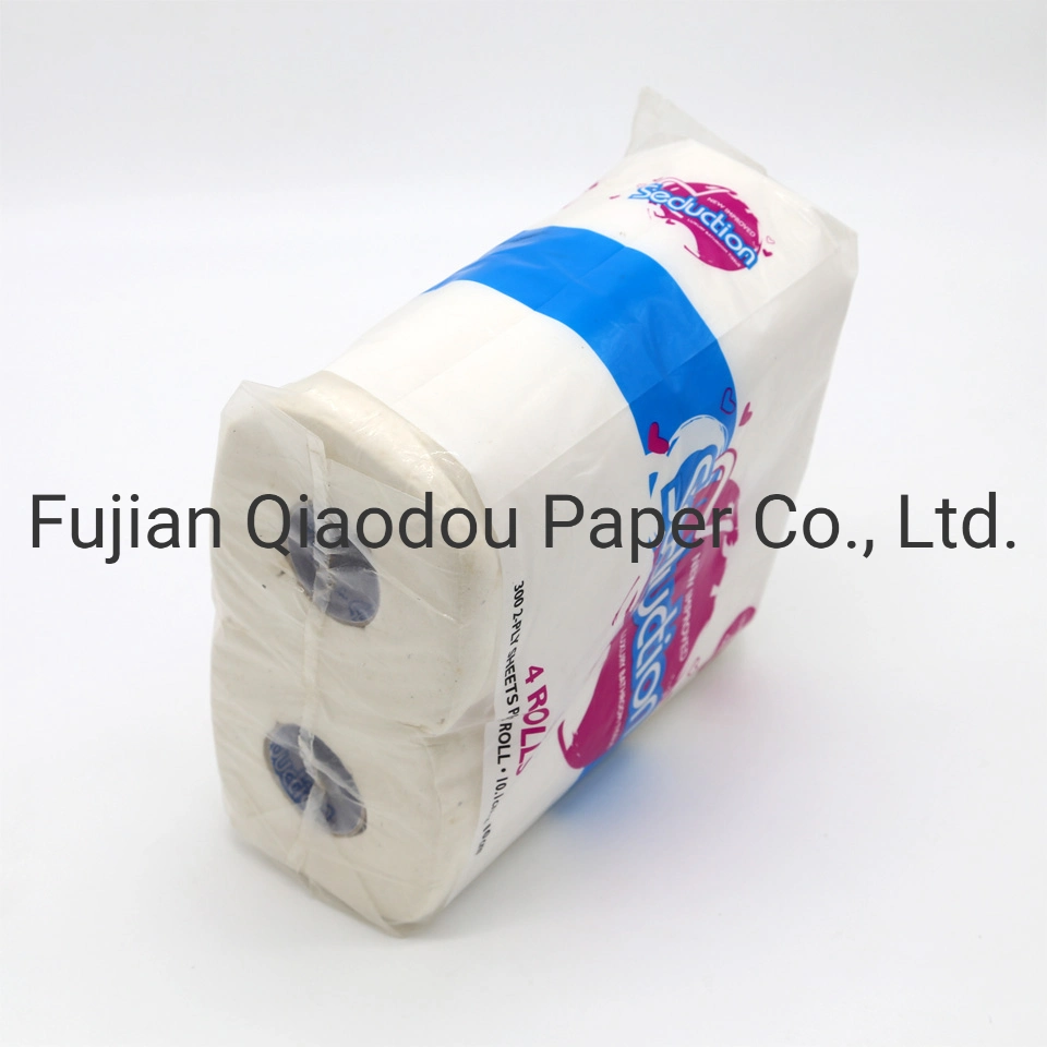 Qiaodou Soft White Toilet Paper 3 Ply Super Care Bath Tissue Roll Paper Towels Roll