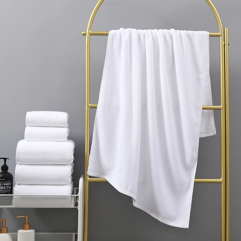 Good Quality 100*200cm Customized Product Cotton Hotel Hand Face Gym Bath Roll Towel White