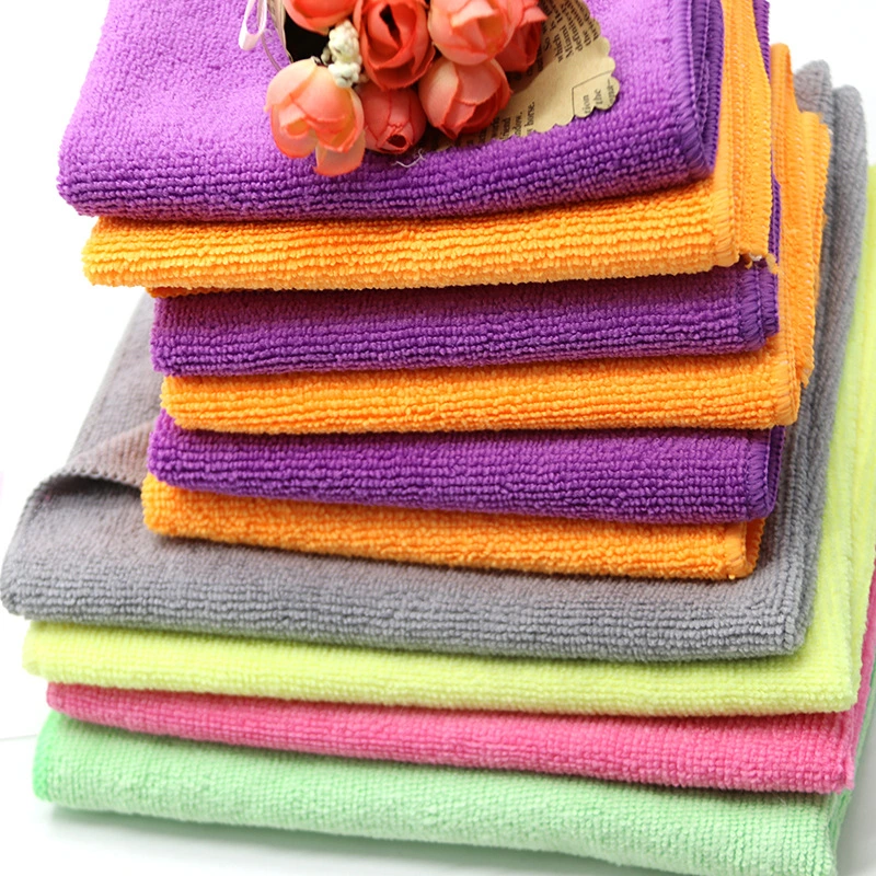 Buck Pack 12 10 in 40 X 40cm 200GSM 300GSM Car Microfibre Cloths Blue Yellow Green Cleaning Cloth Microfiber Towel