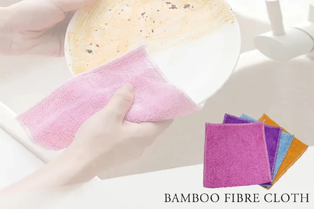 Hot Selling Eco-Friendly Super Soft Cleaner Cloth Bamboo Fiber Towel