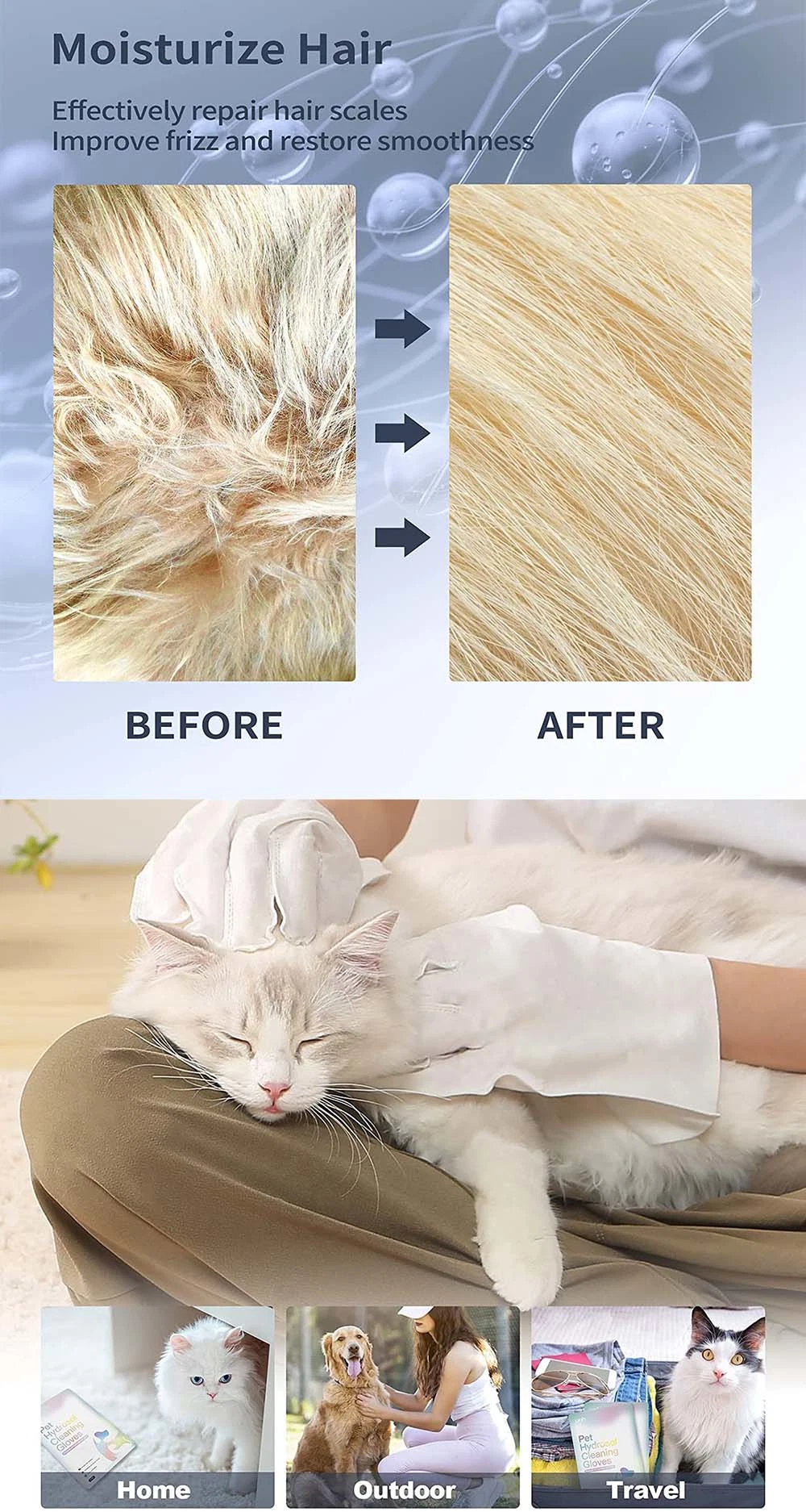 Pet Supplies Customized Water Prince Pet 2-Piece Cat Dog Bath Dry Cleaning Towel Pet Supplies Disposable SPA Wet Towel