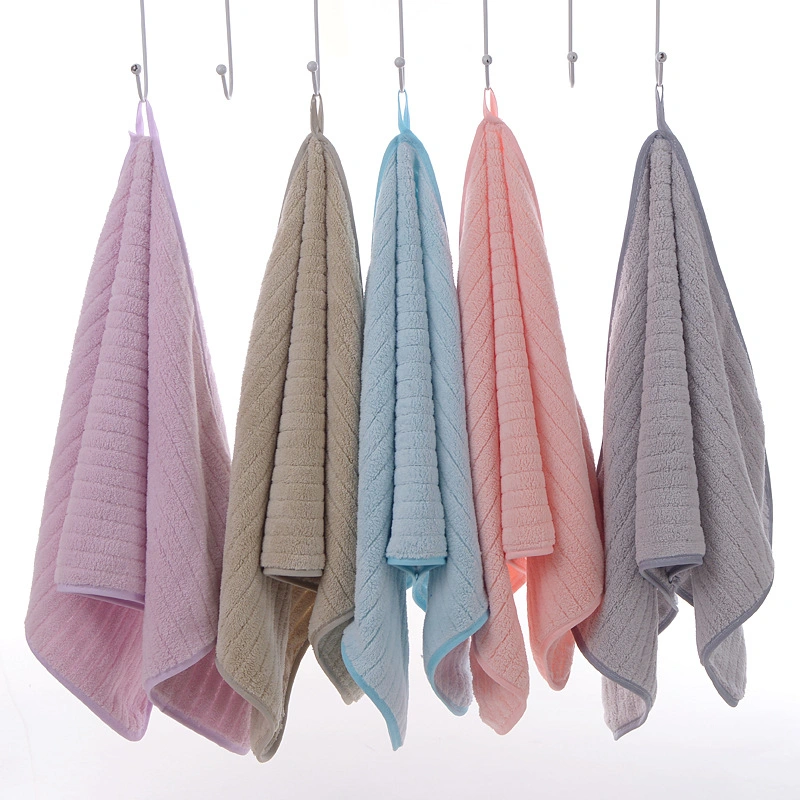 Ultra Soft Fast Drying Jacquard Coral Fleece Lightweight Bath Towel