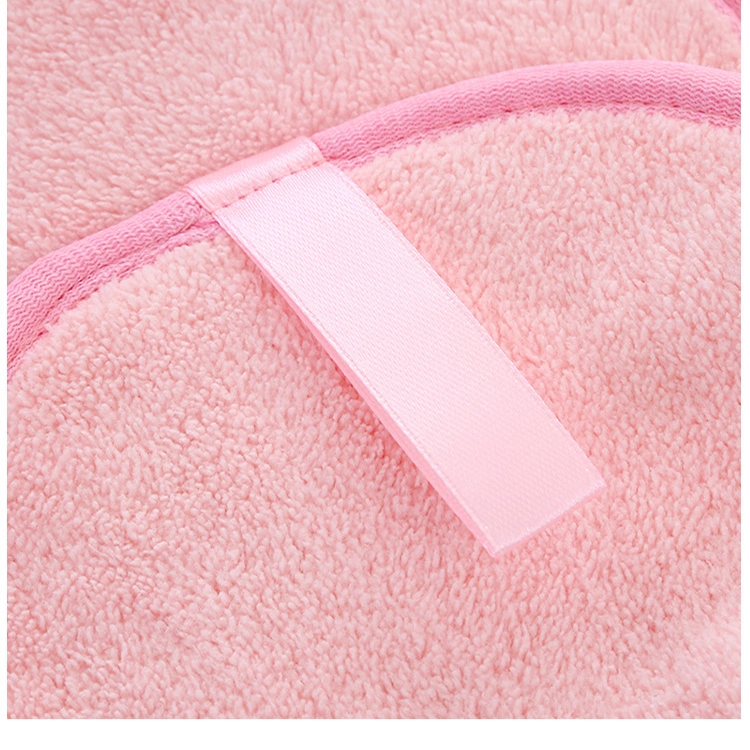 Coral Velvet Makeup Remover Beauty Face Cloth Pink Fiber Cleaning Towel