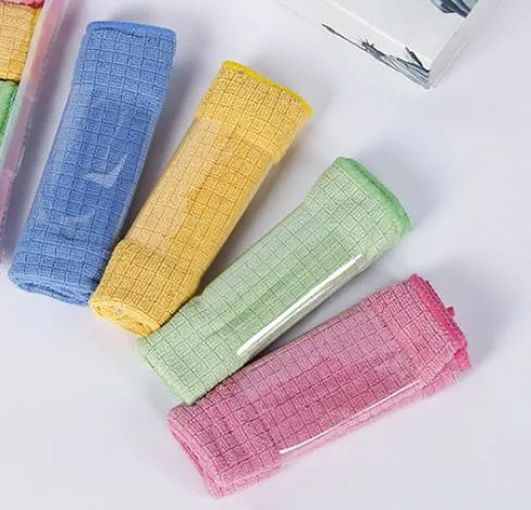 50*70cm 300GSM Microfiber Weft Knitted Checked Cleaning Car Washing Towel