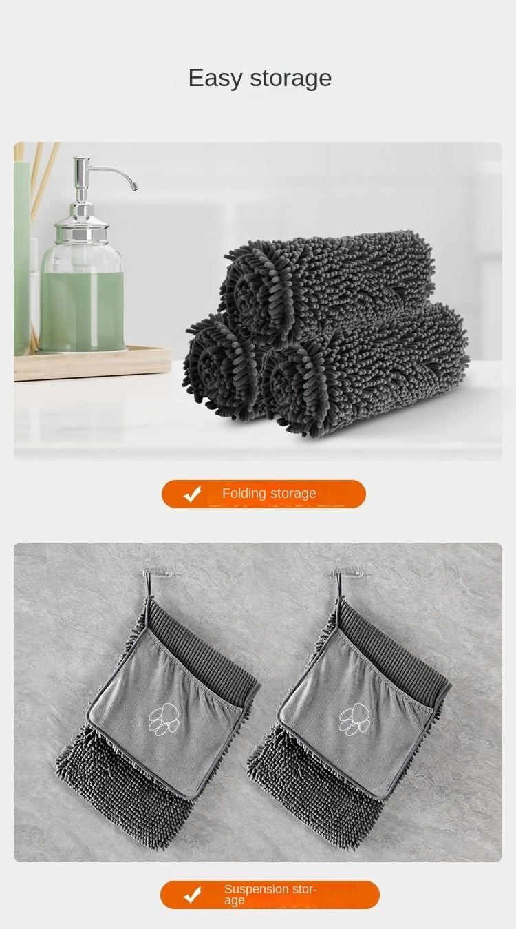 Pawsomechenille Pocket Towel: The Customizable Soft and Absorbent Pet Towel