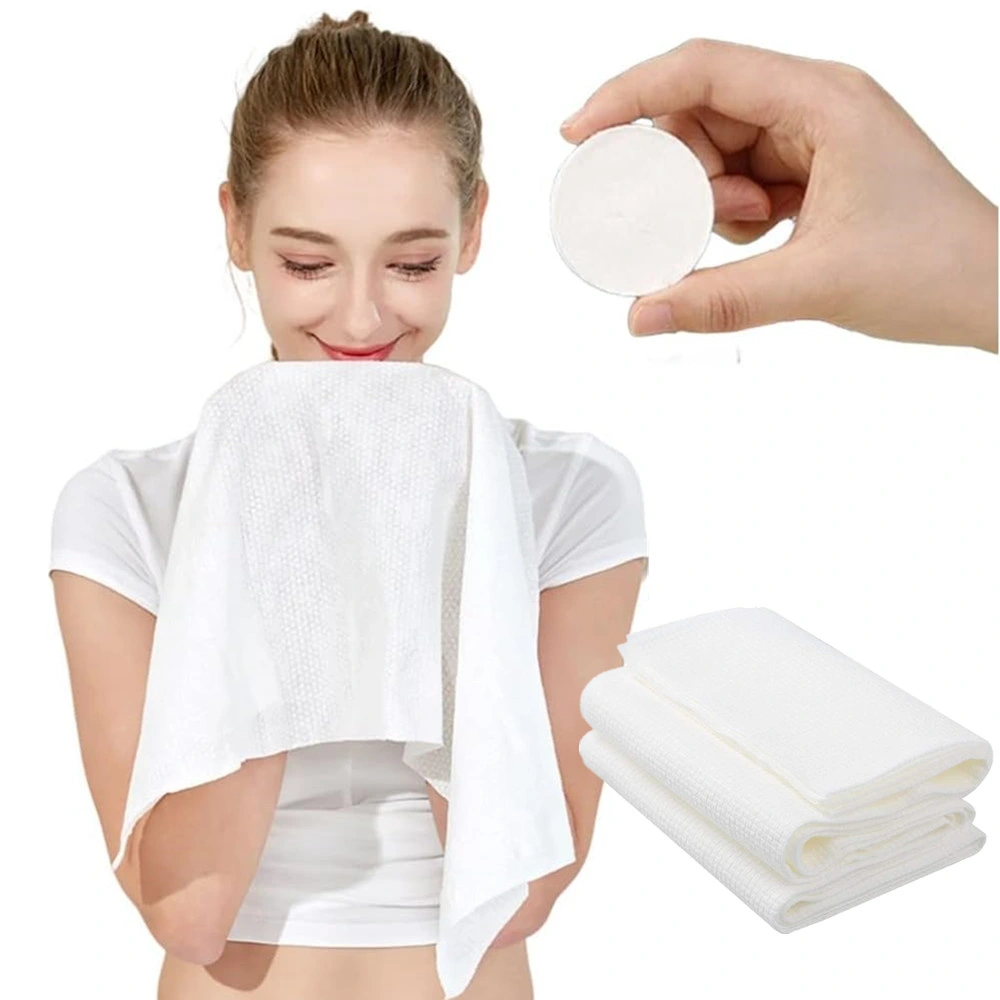 Mini Compressed Cotton Towels, Disposable Tablet Towels, Portable Camping Coin Napkin Tissue Face Washcloth for Travel, Hiking