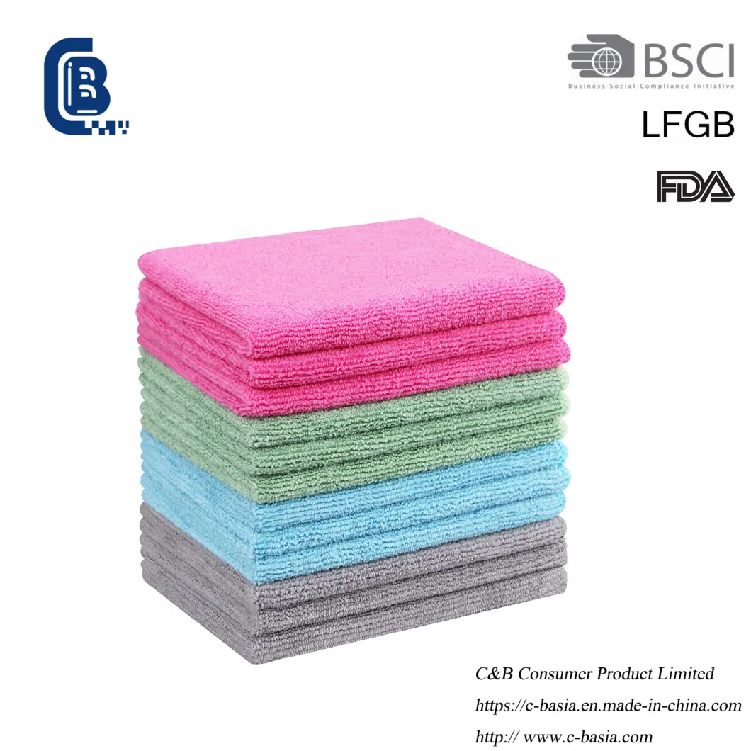 Highly Absorbent Lint Streak Free Household Car Washing Kitchen Microfiber Cleaning Towel Cloth