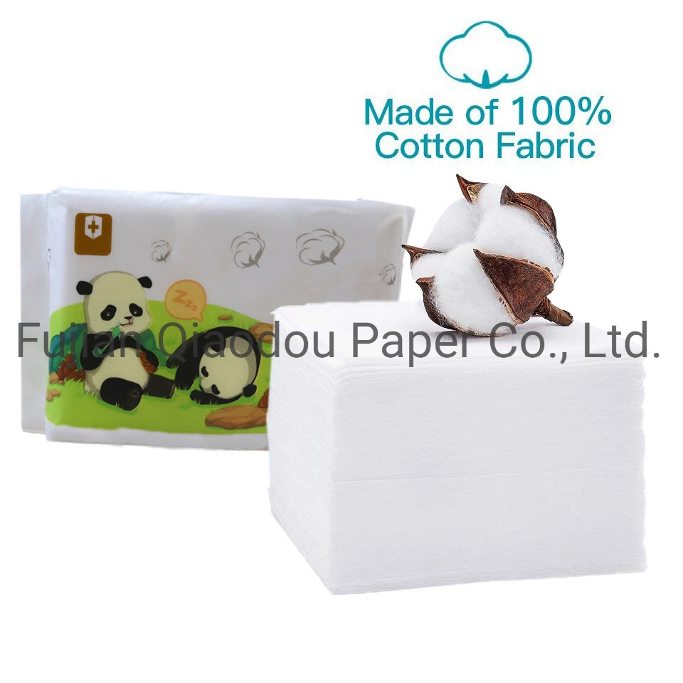 White 100% Cotton Disposable Biodegradable Face Towel