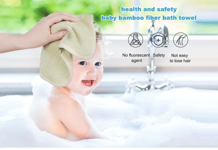 Reusable White Fiber Baby Towel Baby Washcloth Organic Bamboo Clean Face Towels