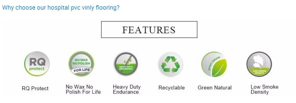 Easy Clean Environmental Homogeneous PVC Vinyl Roll