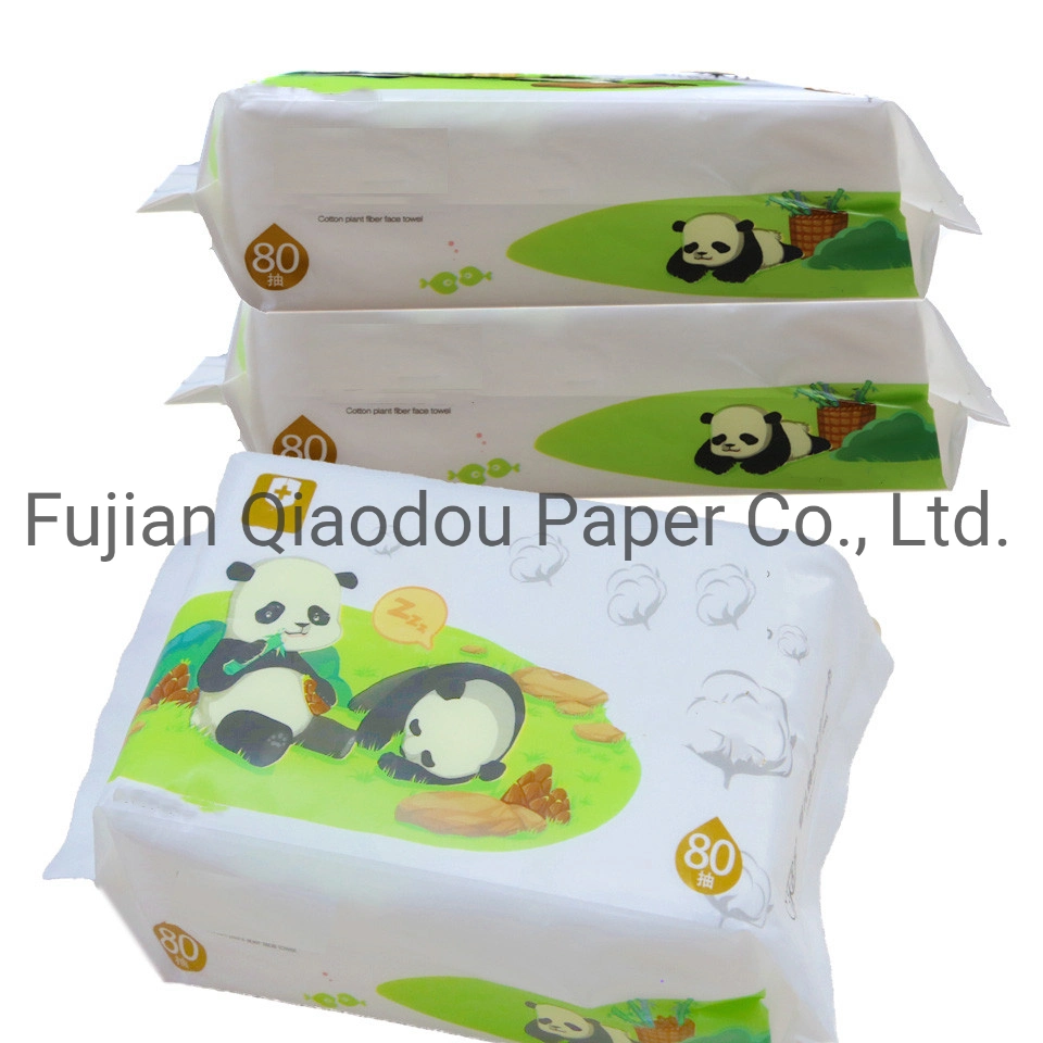 White 100% Cotton Disposable Biodegradable Face Towel